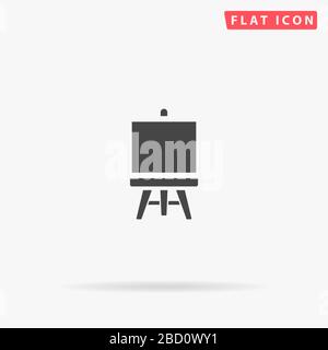 Easel flat vector icon. Glyph style sign. Simple hand drawn illustrations symbol for concept infographics, designs projects, UI and UX, website or mob Stock Vector