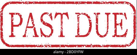 business stamp vector illustration / PAST DUE Stock Vector