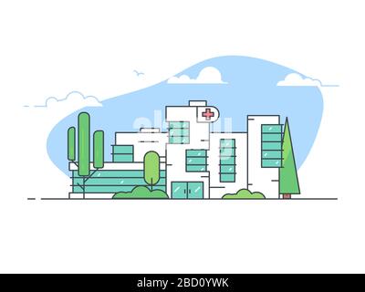 Hospital coloring page–How to draw and color hospital - Hospital buildin...  | Easy drawings, Coloring pages, Building drawing