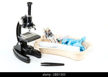 medical equipment necessary to carry out laboratory tests Stock Photo