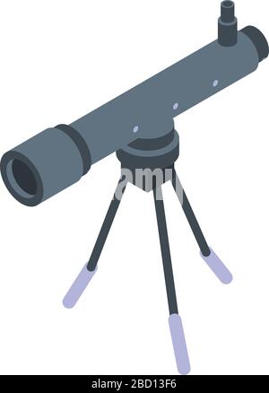 Home telescope icon, isometric style Stock Vector