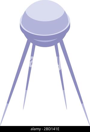 Satellite sphere icon, isometric style Stock Vector