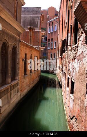 Italy, Venice - 13 June 2019: narrow street of Venice Stock Photo
