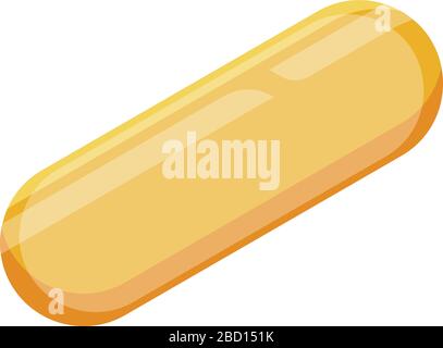 Fish oil capsule icon, isometric style Stock Vector