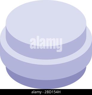 Antibiotic tablet icon, isometric style Stock Vector