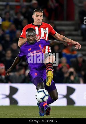 Naby Keita #8 of Liverpool in action during the game in, on 12/28/2021 ...