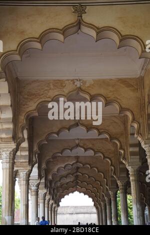 Agra Fort is a historical fort in the city of Agra in India. It was the main residence of the emperors of the Mughal Dynasty until 1638, Stock Photo