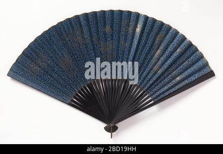 Pleated fan. Research in ProgressPleated fan. Paper leaf painted on both sides with spots and silver florals. Wood sticks painted black. Pink silk ribbon. Pleated fan Stock Photo