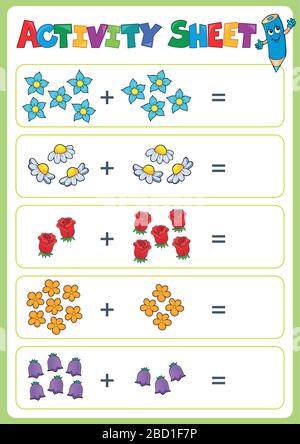 Activity sheet topic image 4 - eps10 vector illustration. Stock Vector