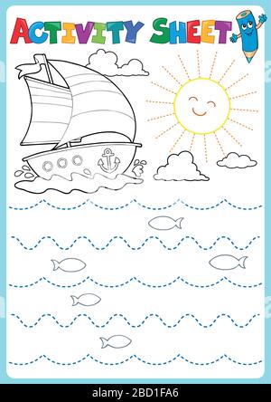 Activity sheet topic image 2 - eps10 vector illustration. Stock Vector