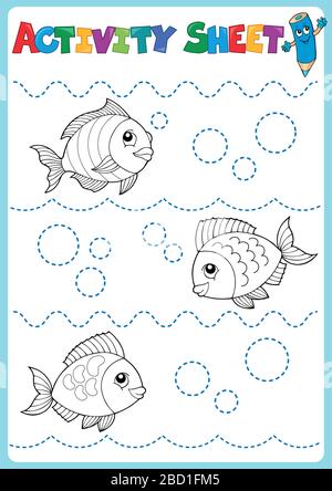 Activity sheet topic image 1 - eps10 vector illustration. Stock Vector