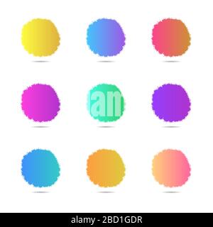 Colorful Splashes Set Stock Vector