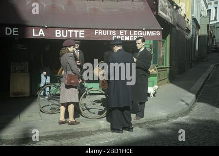 40s scene, Montmartre, Paris Stock Photo