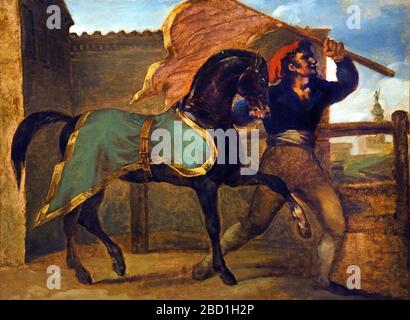 Horse Race 1817 Theodore Gericault 1791-1824  France French Stock Photo