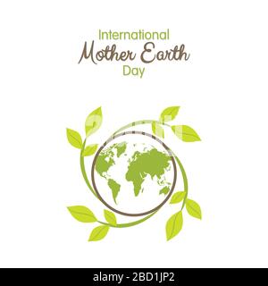 creative illustration of international mother earth day poster design Stock Vector