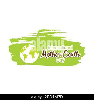 creative illustration of international mother earth day poster design Stock Vector