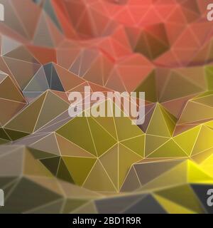 Lowpoly triangles illustration. Background art of abstract landscape. Stock Vector