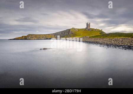 Lilburn Tower, Dunstanburgh Castle, Northumberland, England, United Kingdom, Europe Stock Photo