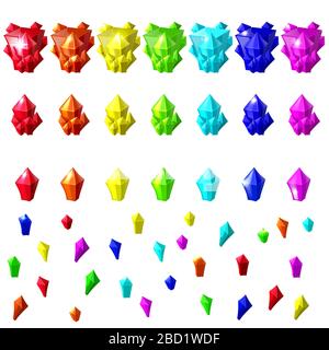 set of decoration icons for games. Stock Vector