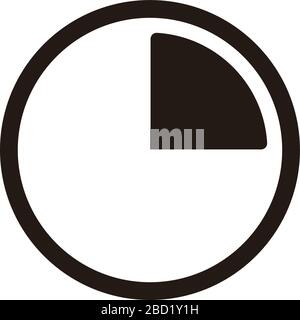 time progression / time range icon. 15 seconds , 15 minutes, 3 hours. Stock Vector