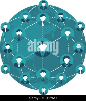 people's global communication illustration Stock Vector