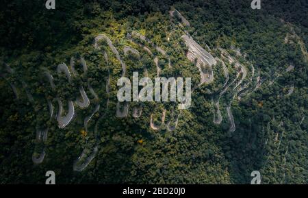 Kolli hills Kollimalai seventy hairpin bends located in central Tamil Nadu, India Stock Photo