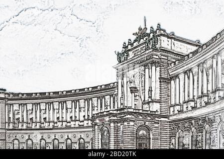 Hofburg Palace in Vienna, Austria, Europe Stock Photo