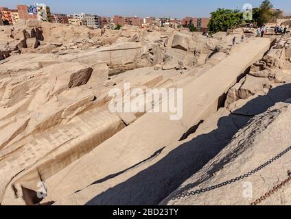 Unfinished ancient Egyptian obelisk, Aswan Stock Photo