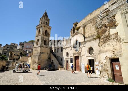 Italy, Basilicata, Matera, Sasso Barisano, church of San Pietro Barisano Stock Photo