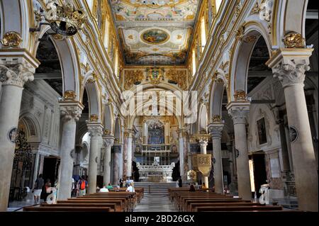 Italy, Basilicata, Matera, cathedral interior Stock Photo
