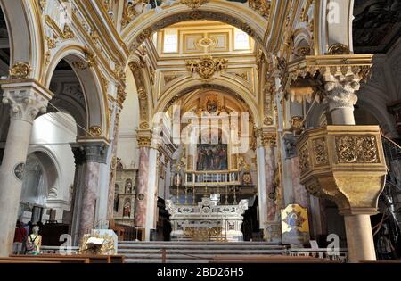 Italy, Basilicata, Matera, cathedral interior Stock Photo