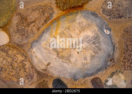 Stone wall texture white quartz Stock Photo