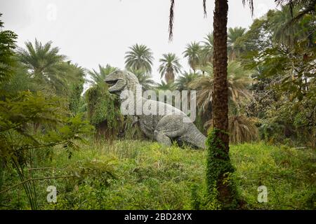 Wild Animal Dinosaur Statues in Zoo Park Stock Photograph Image Stock Photo