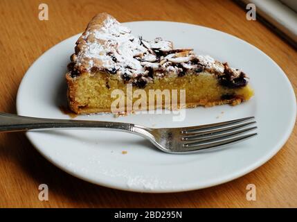 Blueberry, lemon and almond Bakewell tart at McCambridges deli-cafe in Galway City, County Galway, Ireland Stock Photo