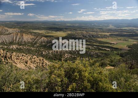 Mancos Valley Overlook in Mesa Verde National Park, Colorado, USA Stock Photo