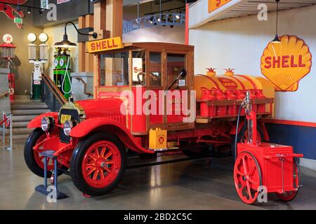 1926 Shell Tanker, Gasoline Alley Museum, Heritage Park, Calgary, Alberta, Canada Stock Photo