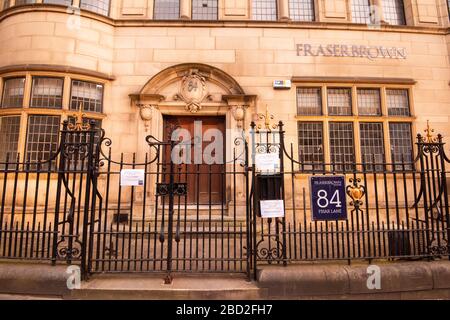 Fraser Brown on Friar Lane in Nottingham City, captured during the Covid-19 crisis in April 2020, Nottinghamshire England UK Stock Photo
