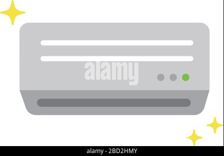 AC ( air conditioner) vector icon illustration / buy new one,renewal Stock Vector