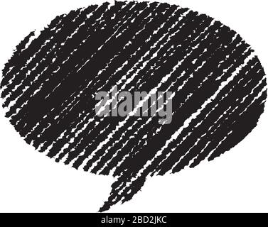 chalk drowing shape ( speech bubble) Stock Vector