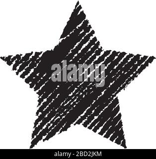chalk drowing shape ( star) Stock Vector