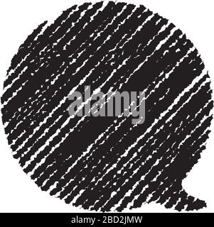 chalk drowing shape ( speech bubble) Stock Vector