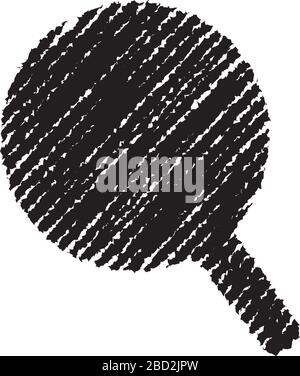 chalk drowing shape (magnifying glass / zoom ) Stock Vector