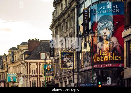 LONDON-   Les Miserables theatre, a world famous long running show in London's West End Stock Photo