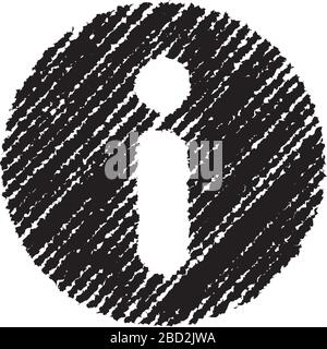 chalk drowing icon (information) Stock Vector