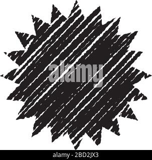 chalk drowing shape ( scream bubble) Stock Vector