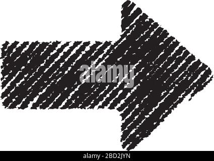 chalk drowing shape (arrow) Stock Vector