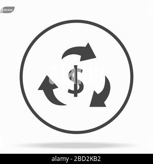Currency exchange icon Vector design on white background. eps10 Stock Vector