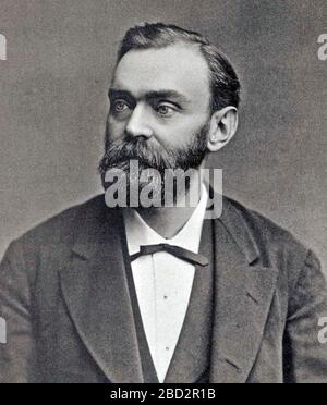 ALFRED NOBEL (1833-1896) Swedish chemist, inventor of dynamite, philanthropist Stock Photo