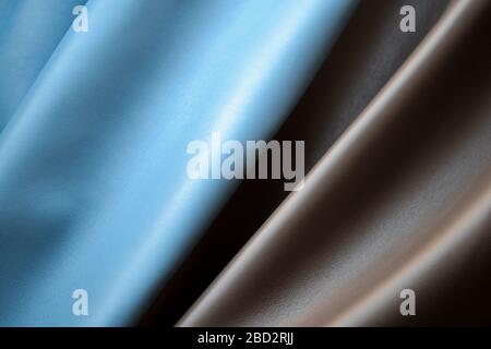 Brown and light blue soft leather texture background Stock Photo