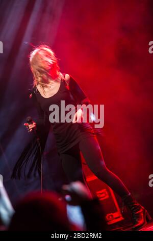 Rocker Aylin Aslim and her band in concert at the Middle East Technical University 28th Spring festival Stock Photo